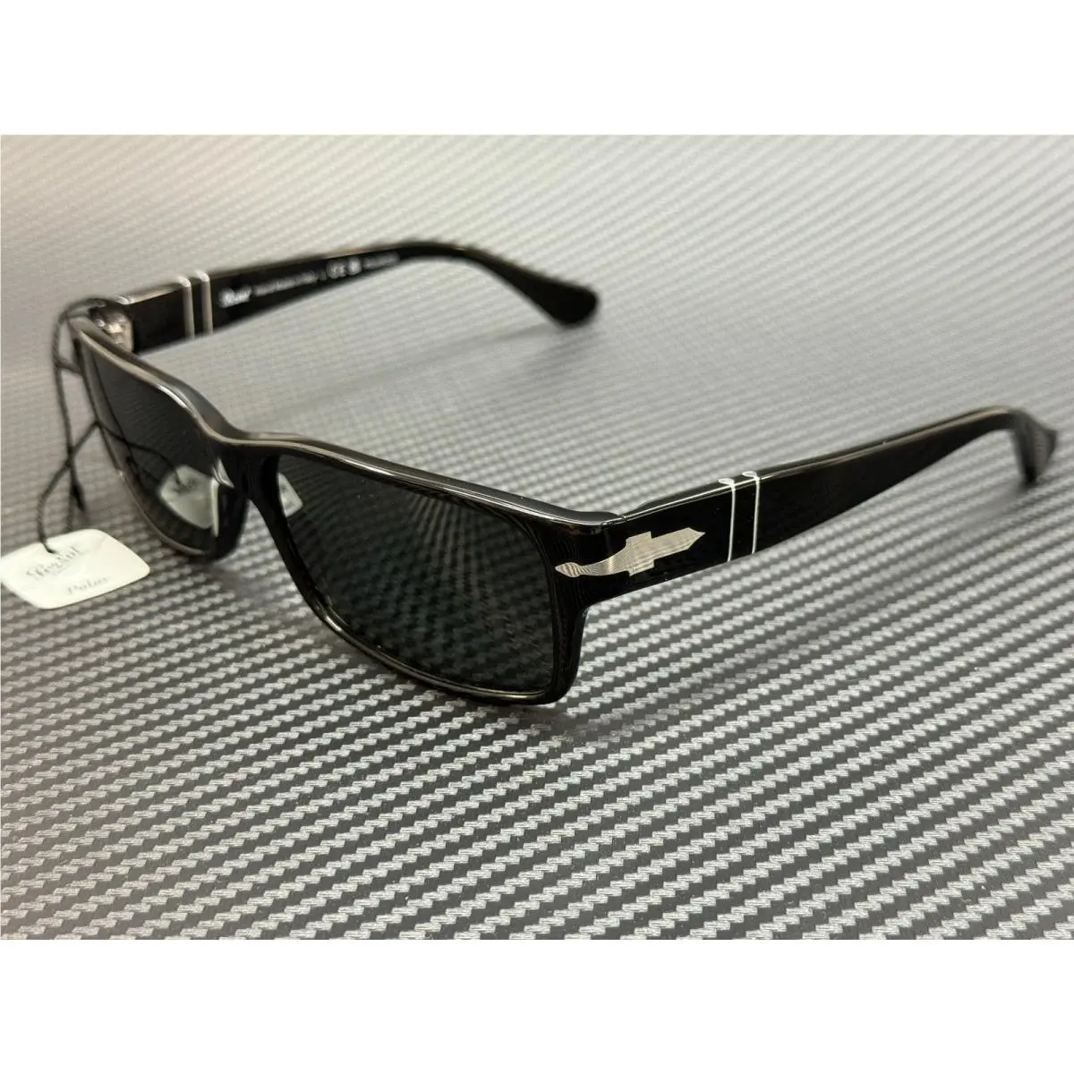 PO2803S 95 58 Black Rectangle Men`s 58 mm Polarized Sunglasses by Persol