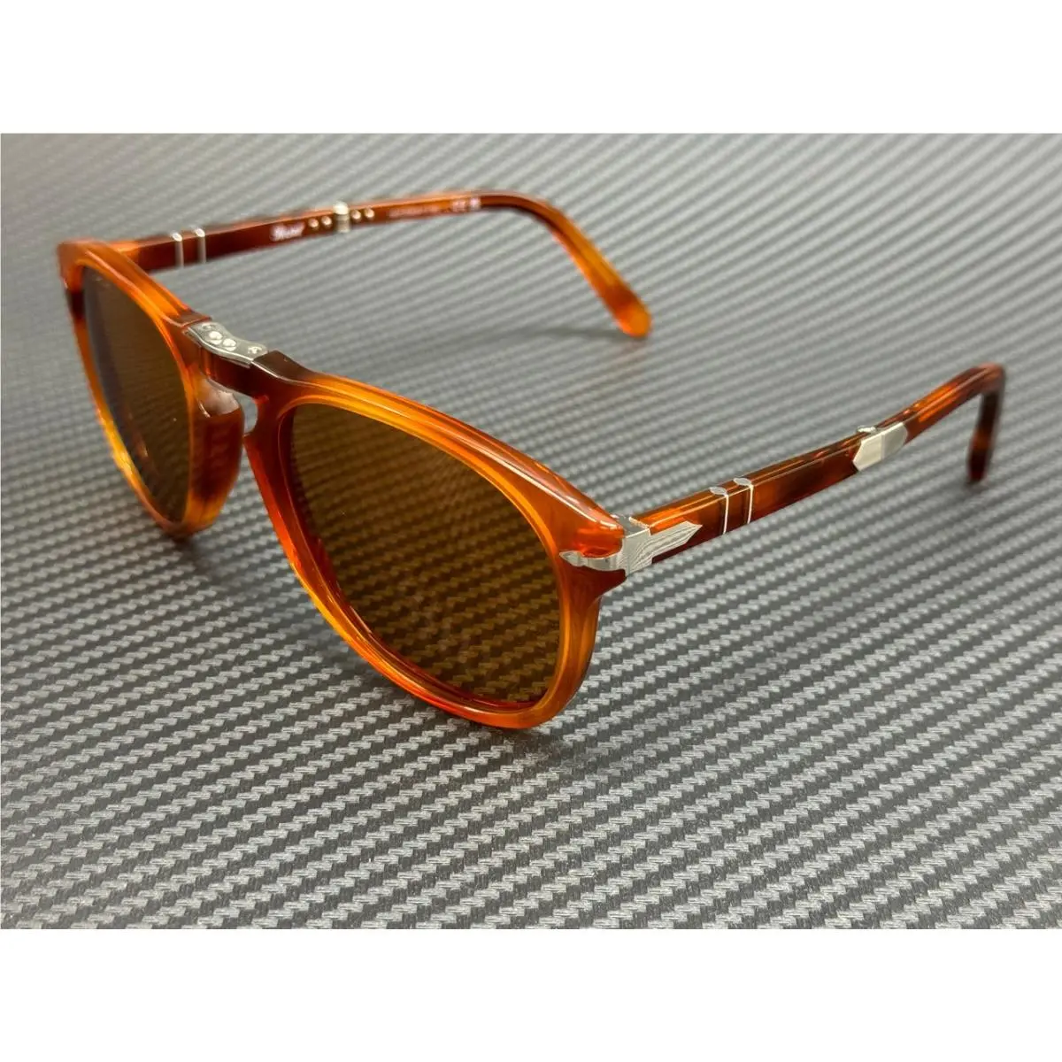 PO0714SM 96 73 Terra Di Siena Brown Unisex 54 mm Steve Mcqueen Sunglasses by Persol