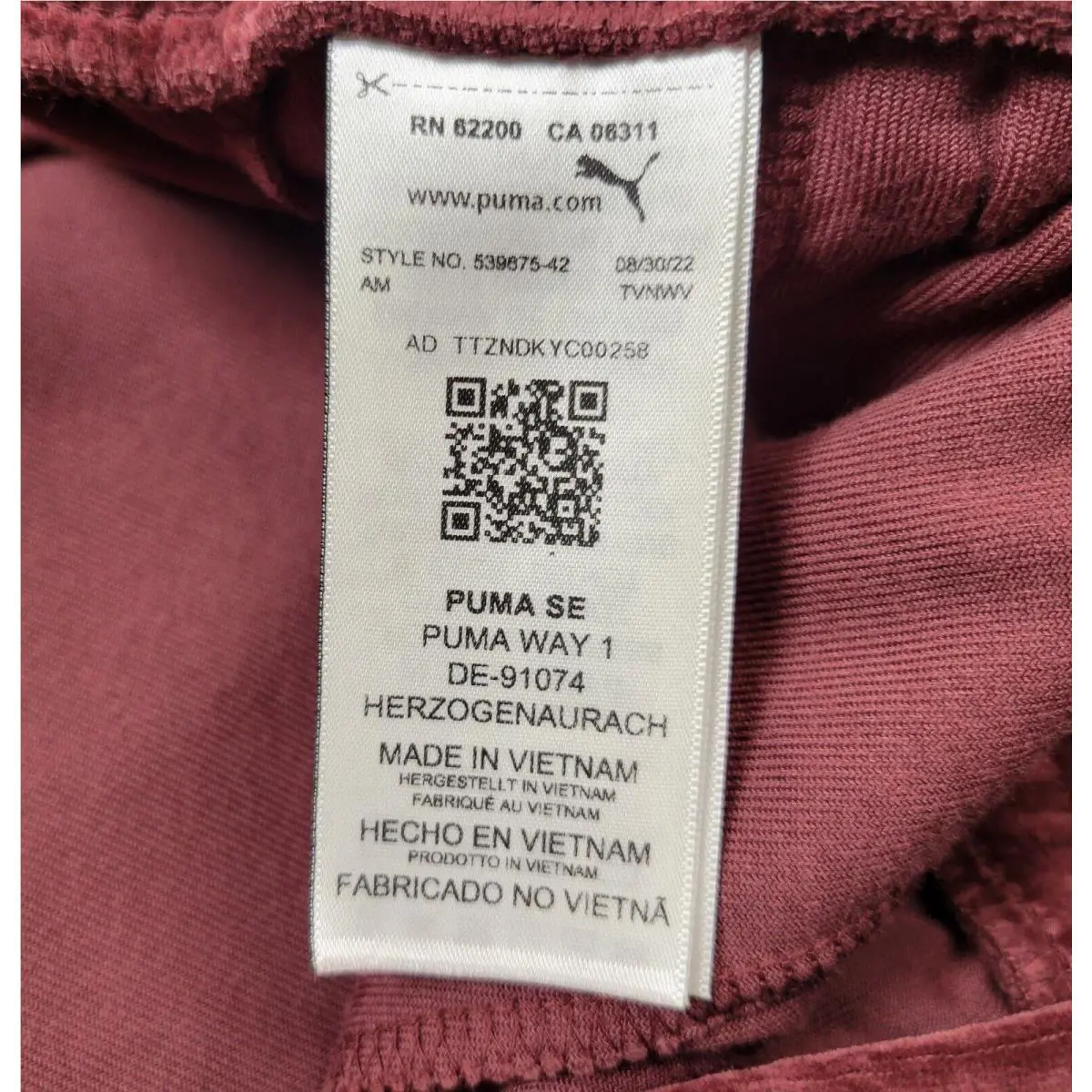 Puma clothing - Maroon Gold 11