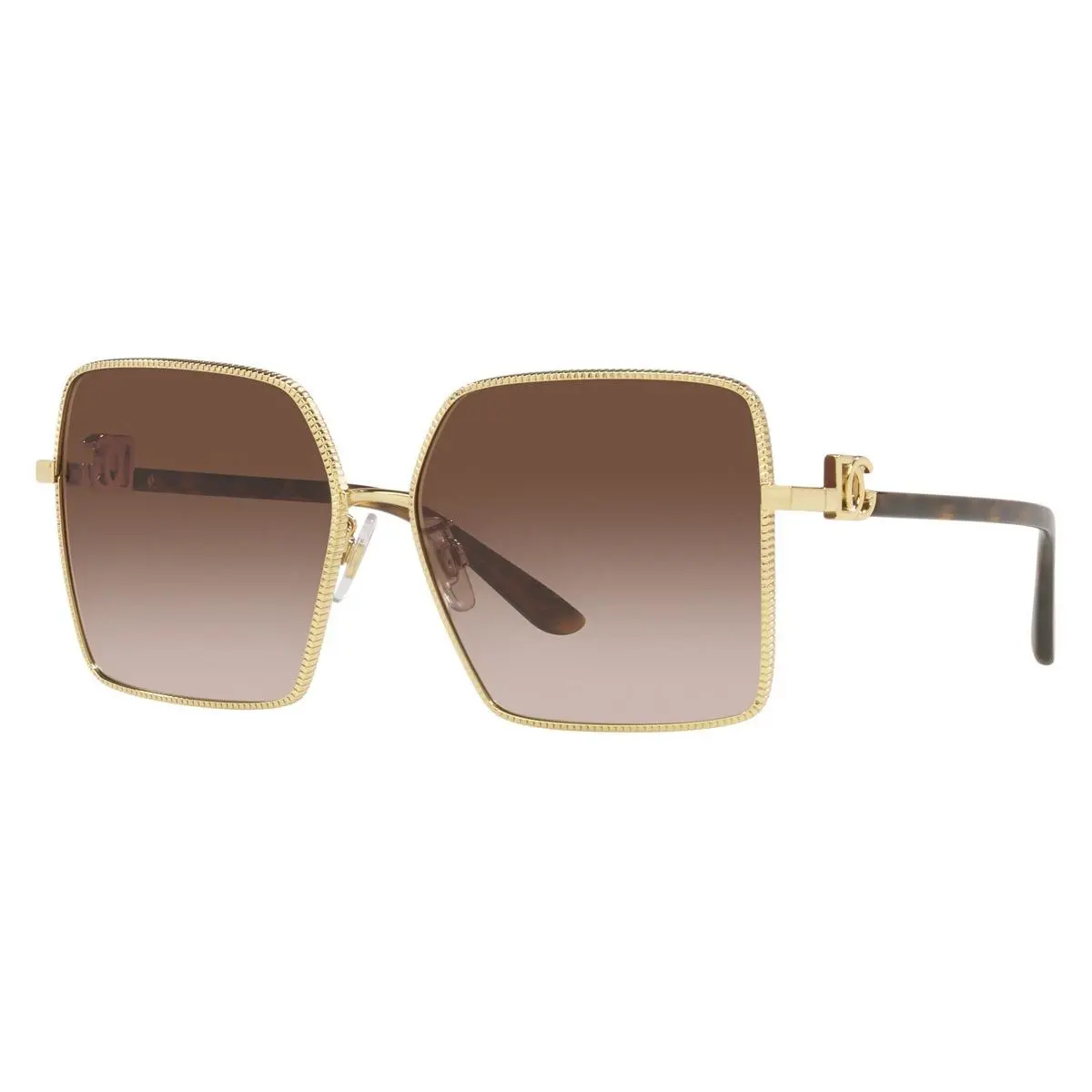 Dolce Gabbana Woman Sunglasses DG2279 02/13 60mm Gold - Brown Lens by Dolce & Gabbana