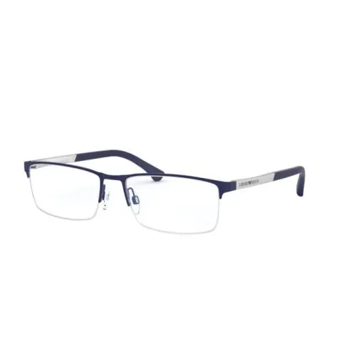Emporio Armani Rectangle Man Eyeglasses EA1041 3131 55mm Rubber Blue