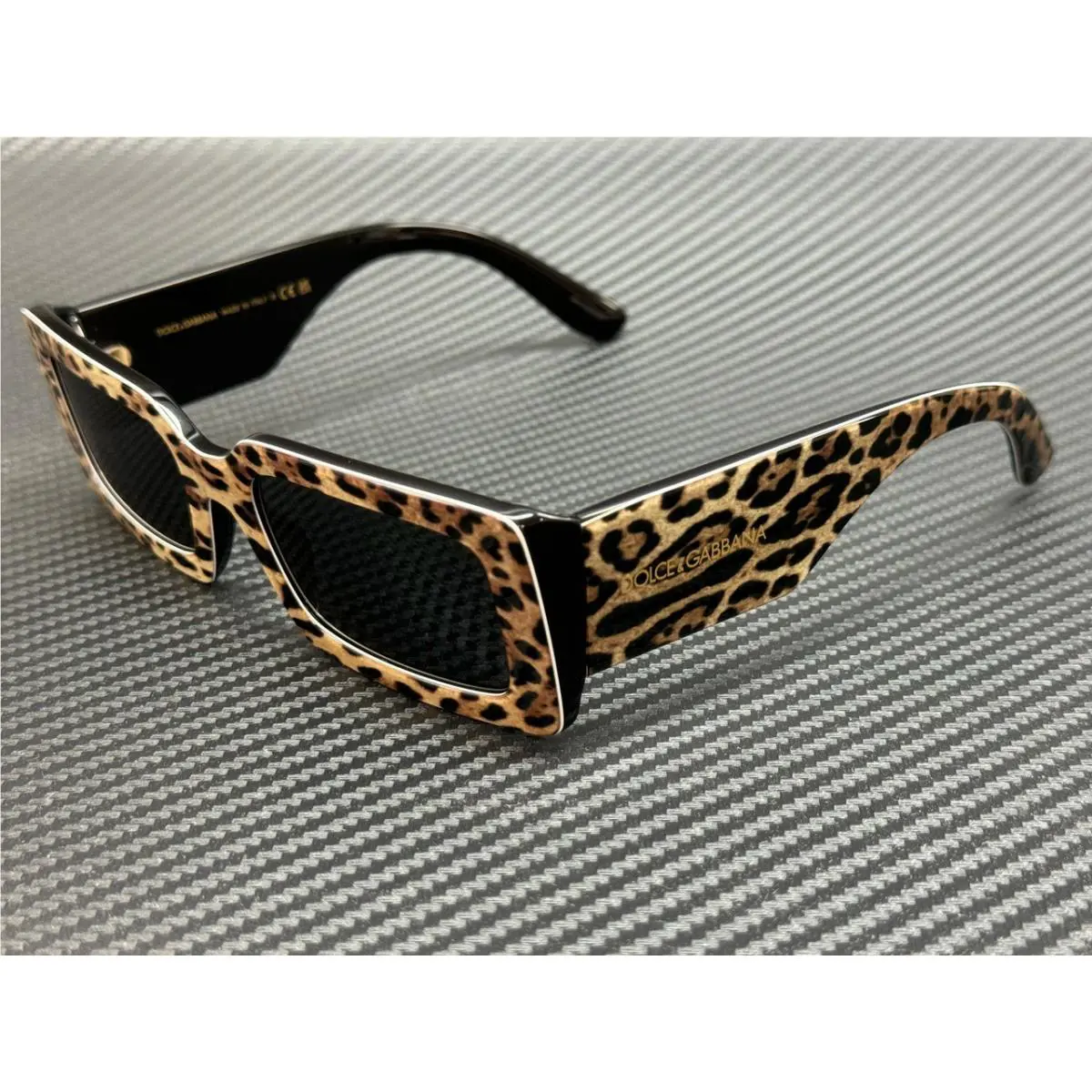 Dolce Gabbana DG4416 316387 Leo Black Grey Women`s 53 mm Sunglasses