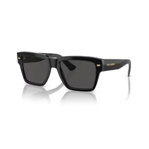 Dolce Gabbana DG4431 501/87 Sunglasses Men`s Black/dark Grey Square Shape 55mm
