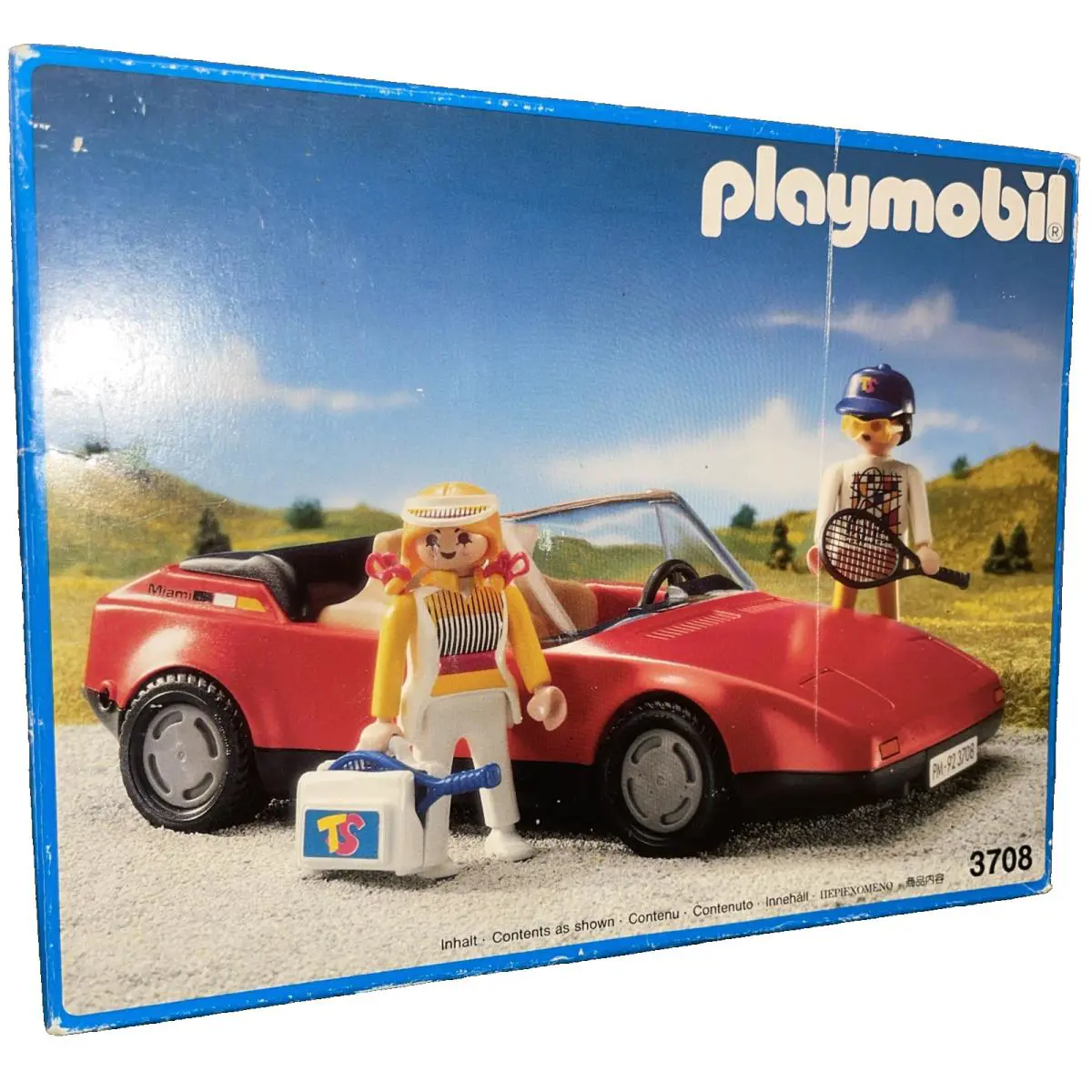 Vhtf 3708 Red Sports Car -miami Luxury Sports Car Mint IB Vintg 1992