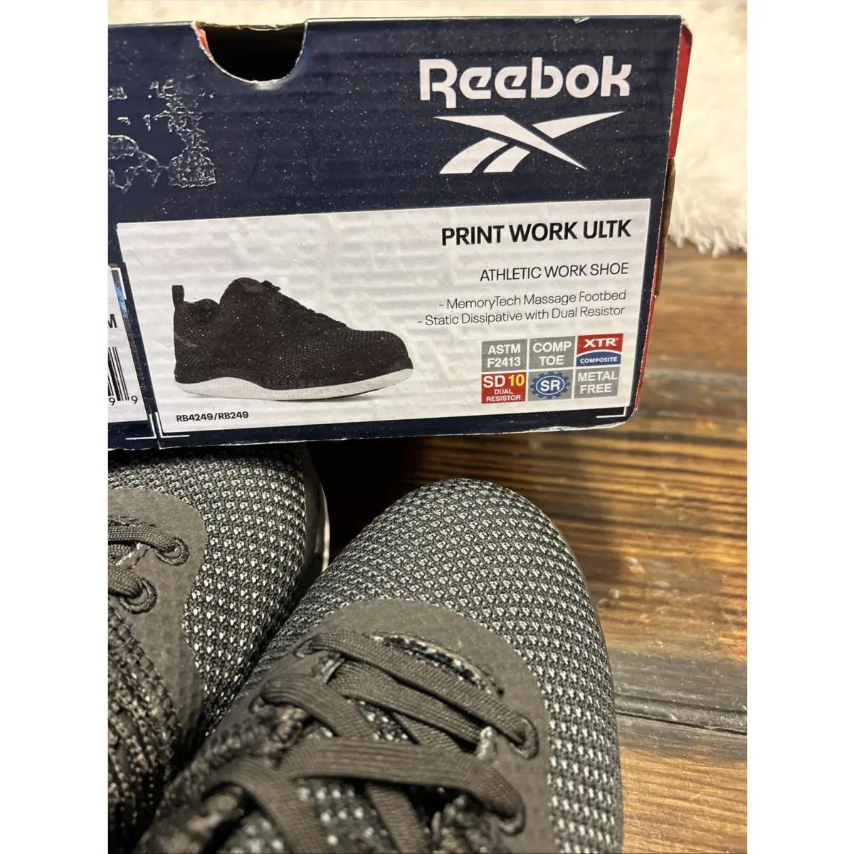 Reebok shoes - Reebok Work - Work - Print work athletic shoe - Black/Coal Grey 14
