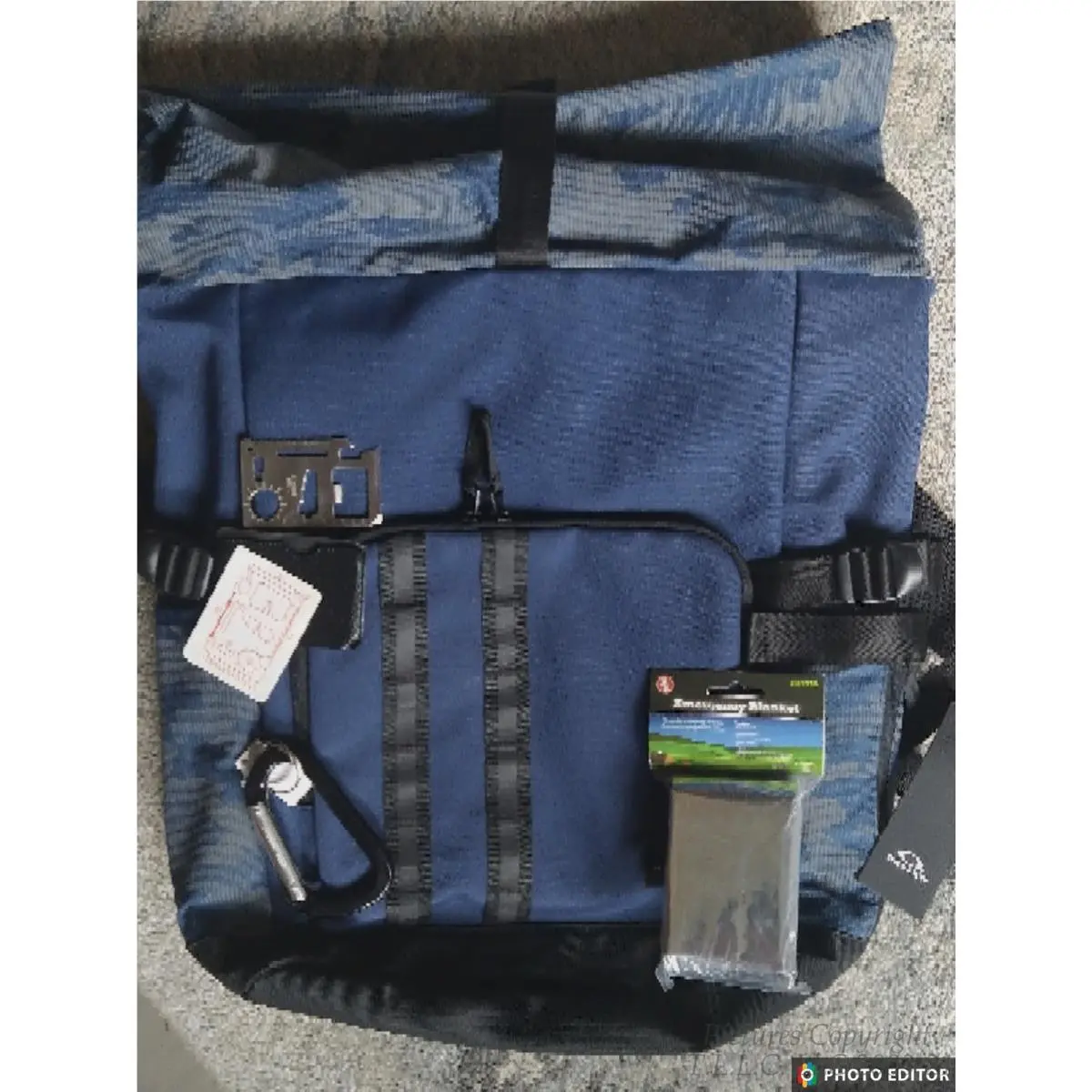 Nwt/new 921420 Oakley Blue Reflective Utility Folded Oakley Backpack + Bonuses