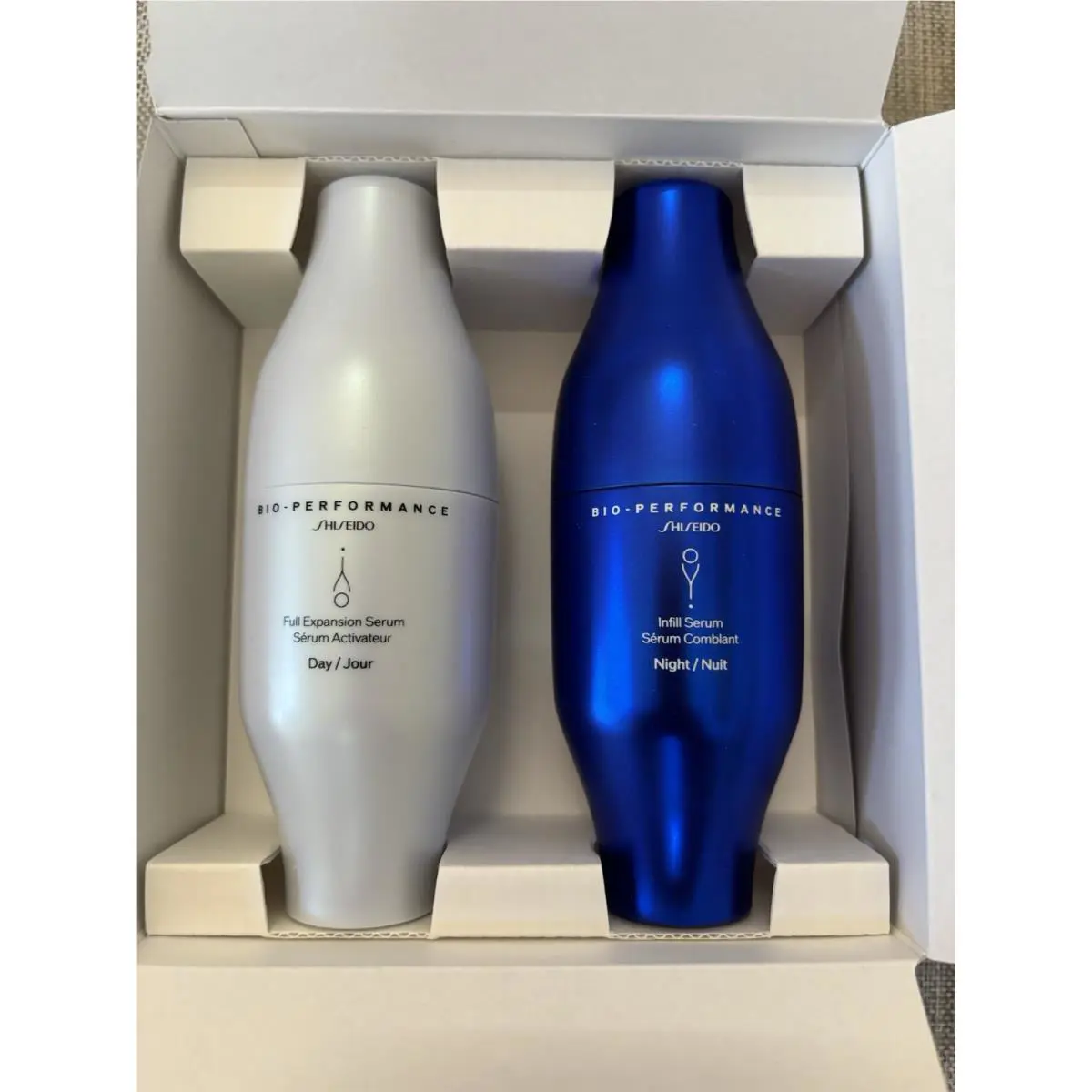Shiseido Bio Performance Day Night Skin Filler Serum Set 1oz Each