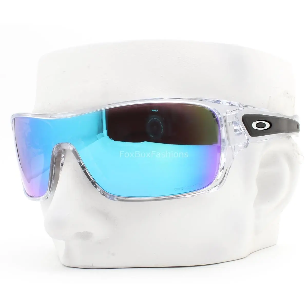 Turbine Rotor Sunglasses Shiny Clear Prizm Sapphire OO9307-2932 W/pouch by Oakley