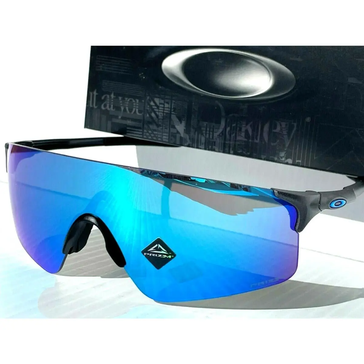 Evzero Blades Steel Frame Prizm Sapphire Iridium Len Sunglass 9454-03 by Oakley