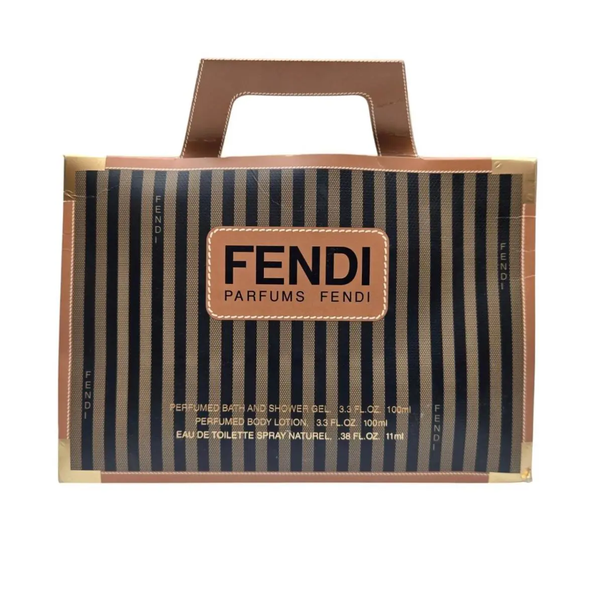 Vintage  Edt Perfume .38 oz Bath Shower Gel / Body Lotion 3.3 oz Set by Fendi