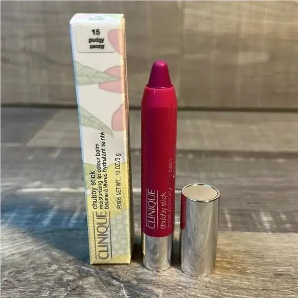 Clinique Chubby Stick Moisturizing Lip Color Balm Pudgy Peony 0.1oz/3g