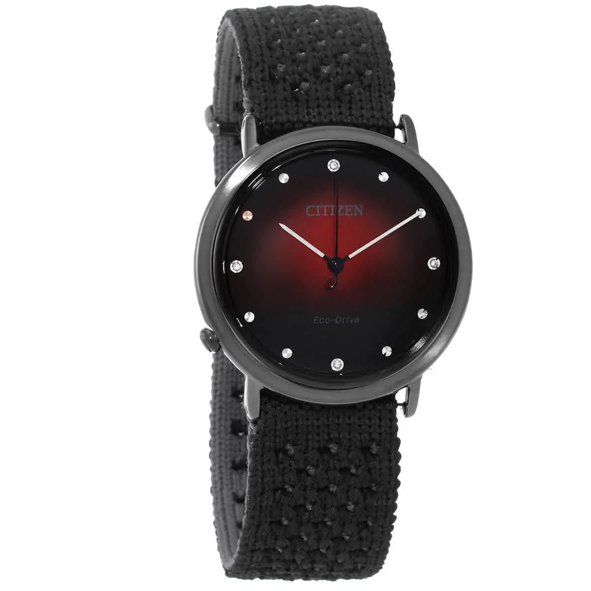 Eco-drive Crystal Black Dial Ladies Watch EM1007-47E by Citizen
