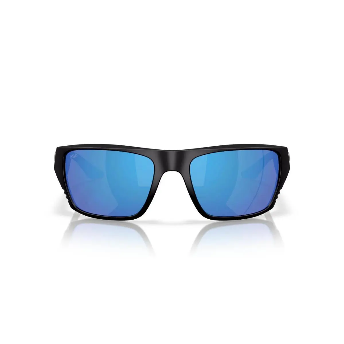 Costa Men`s Finlet Polarized Sunglasses Series - Frame: Matte Black, Lens: Green Mirror, Frame /Lens & Material: Matte Black | Blue Mirror | 580G - Polarized Glass