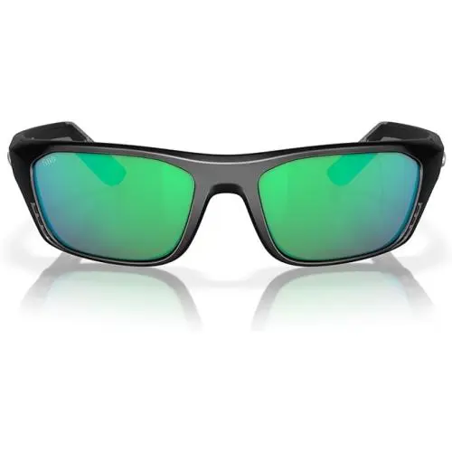 Costa Men`s Whitetip Pro Polarized Sunglasses Series - Frame: Matte Black, Lens: Sunrise Silver Mirror, Frame /Lens & Material: Matte Black | Blue Mirror | 580G - Polarized Glass