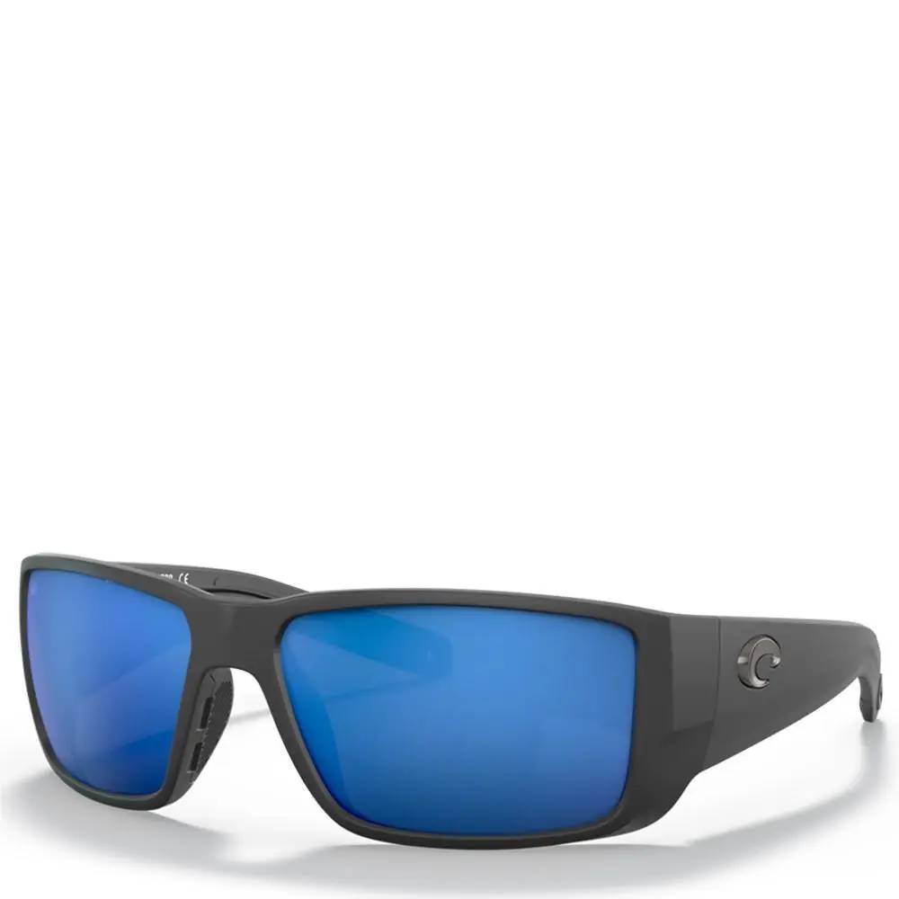Costa Blackfin Pro Sunglasses Series - Frame: Tiger Shark, Lens: Sunrise Silver Mirror, Frame /Lens & Material: Matte Black | Green Mirr. | 580G - Polarized Glass