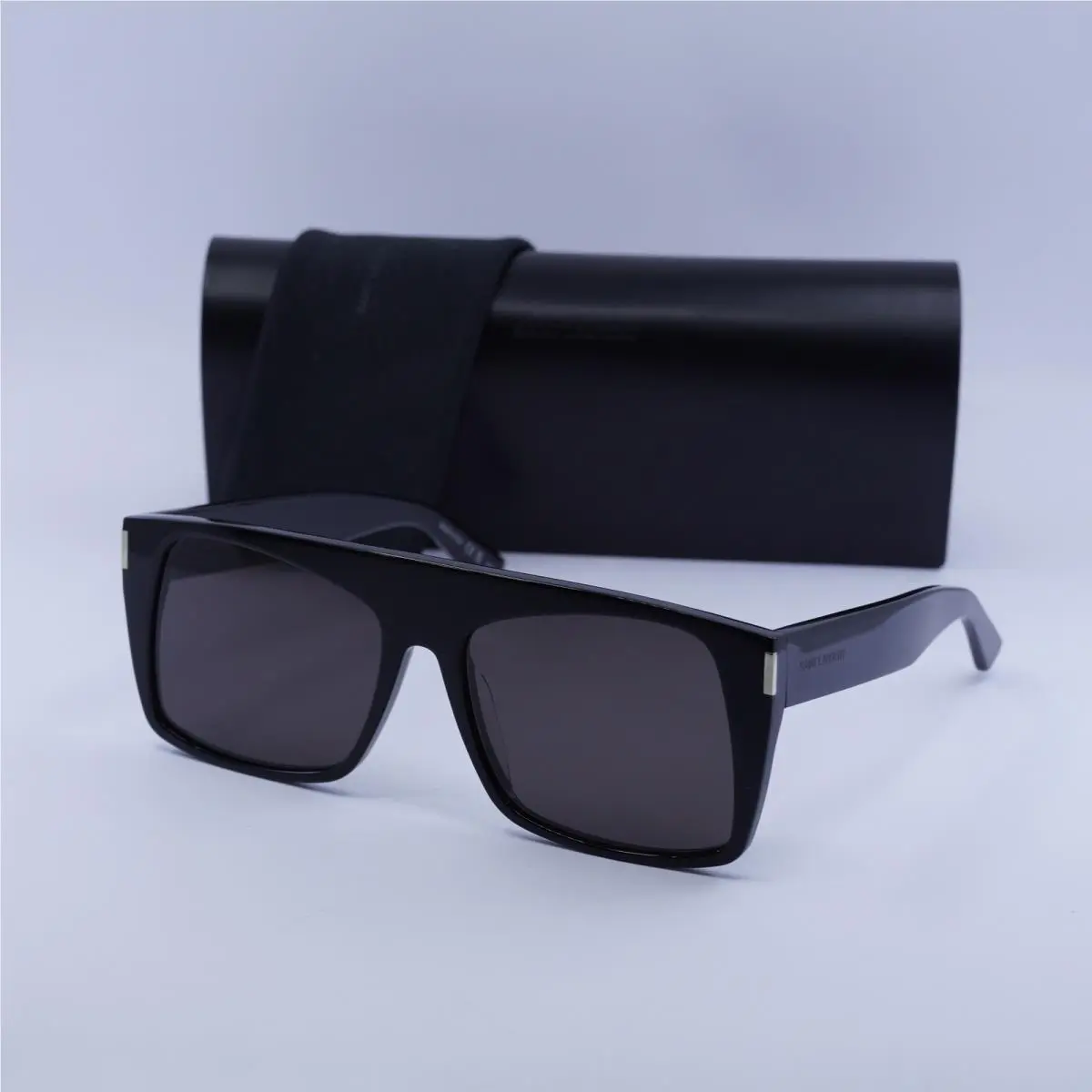 Saint Laurent SL651 Vitti 001 Shiny Black/black 58-17-145 Sunglasses by Yves Saint Laurent