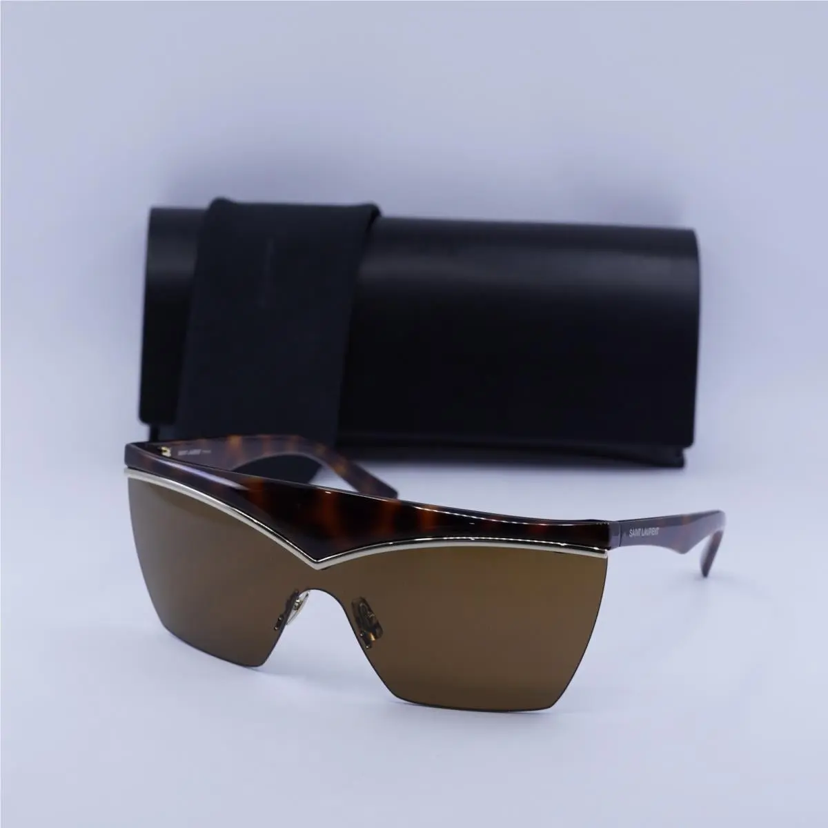 Saint Laurent SL614 Mask 002 Havana/gold/brown 99-1-130 Sunglasses
