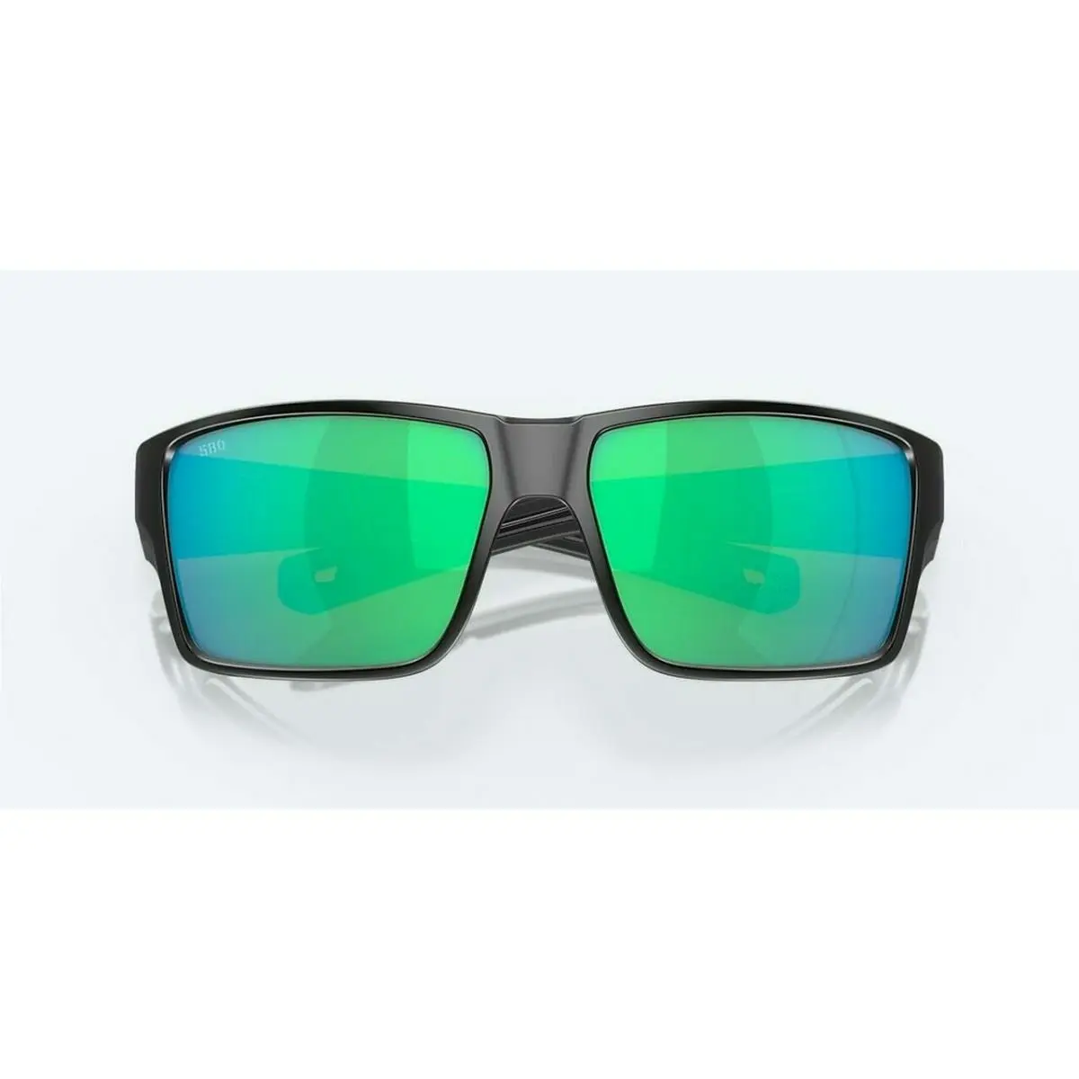 Costa Del Mar Reefton Pro Black Frame Green Mirror 580 Glass Lens 908002