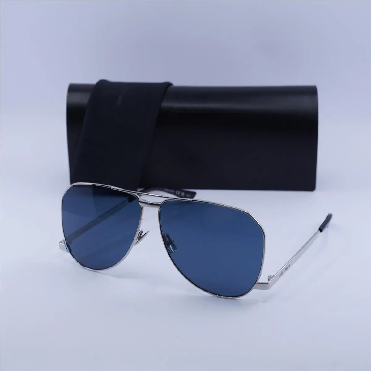 Saint Laurent SL690DUST 003 Silver/blue 61-11-140 Sunglasses by Yves Saint Laurent