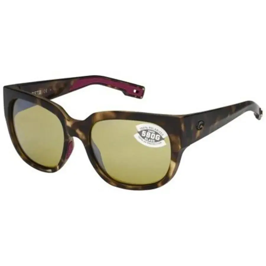 Costa Wtw 249 Ossglp Del Mar Waterwoman Matte Shadow Women`s Sunglasses 249 Ossglp - Frame: HAVANA/TAN/ TORTOISE, Lens: Silver