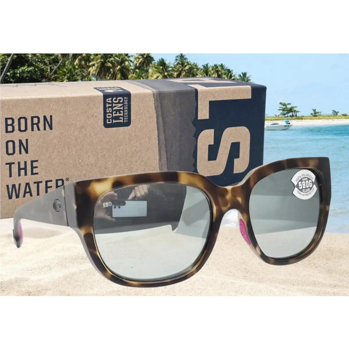 Costa Del Mar Tortoise/silver Mirror Waterwoman Polarized 580G Sunglasses