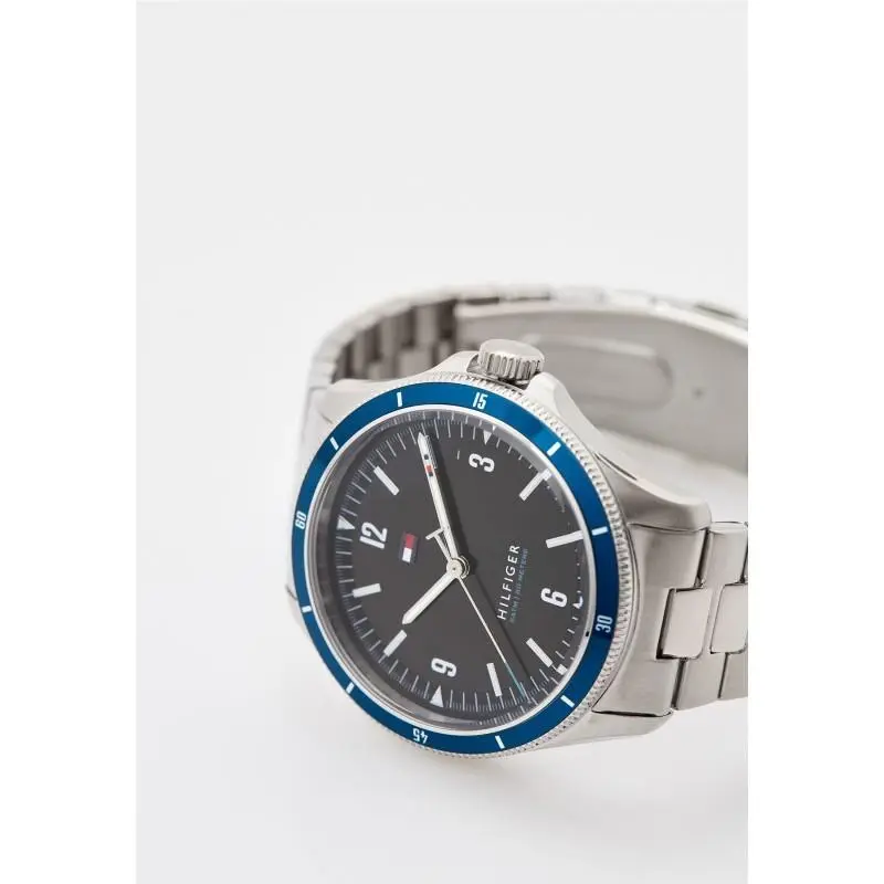 Men`s Quartz Steel and Link Bracelet Watch Color: Silver 1791901 by Tommy Hilfiger