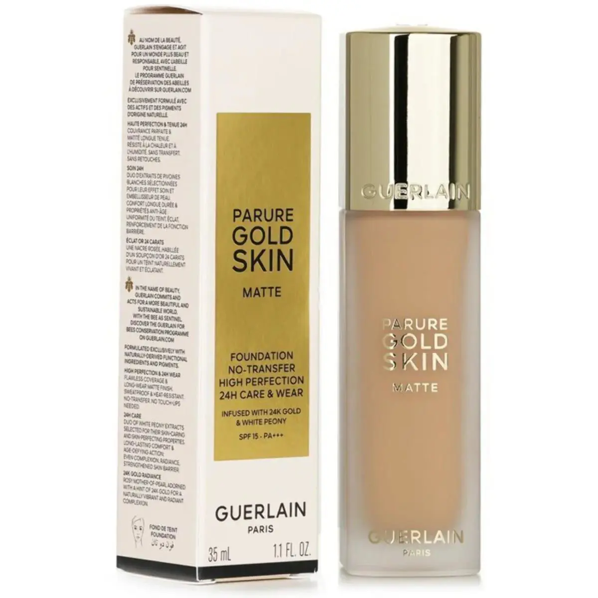 Guerlain Parure Gold Skin Matte Foundation Spf 15 2W 1.1oz / 35ml
