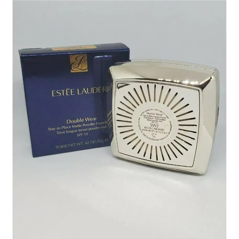 Estee Lauder Double Wear Stay In Place Matte Powder Foundation 5W2 Rich Caramel