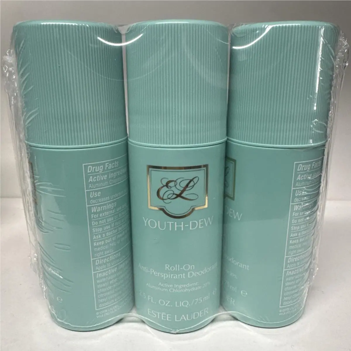 3 Estee Lauder Youth-dew Roll-on Anti-perspirant Deodorant Full Size 2.5 Fl Oz by Estée Lauder