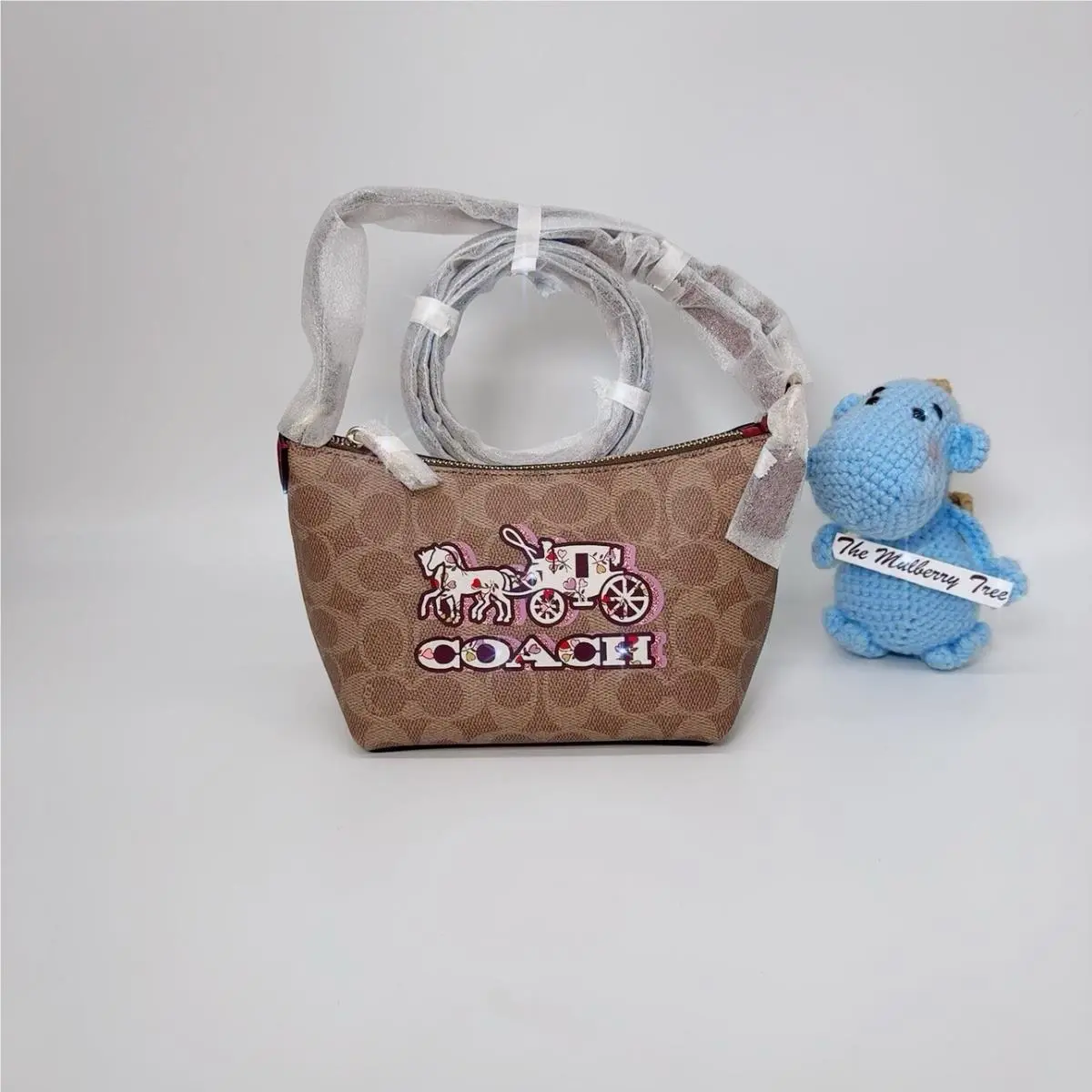 Coach Zip Top Crossbody Bag In Signature Canvas Horse and Carriage Print CX606