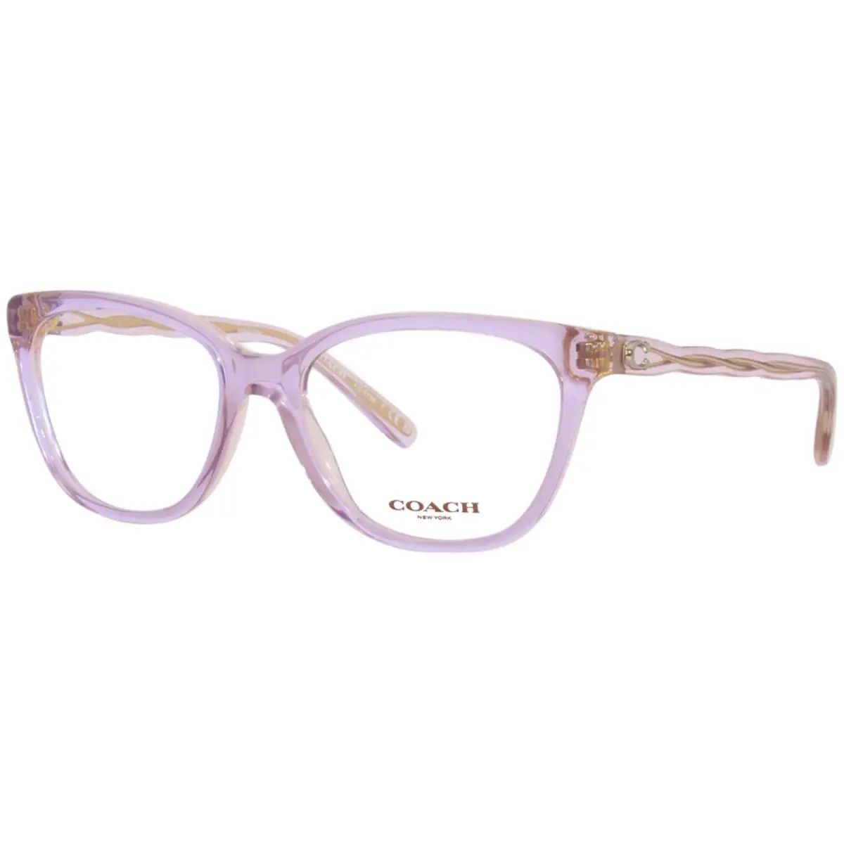 Coach HC6186 5679 Eyeglasses Frame Women`s Transparent Lilac Full Rim 53mm