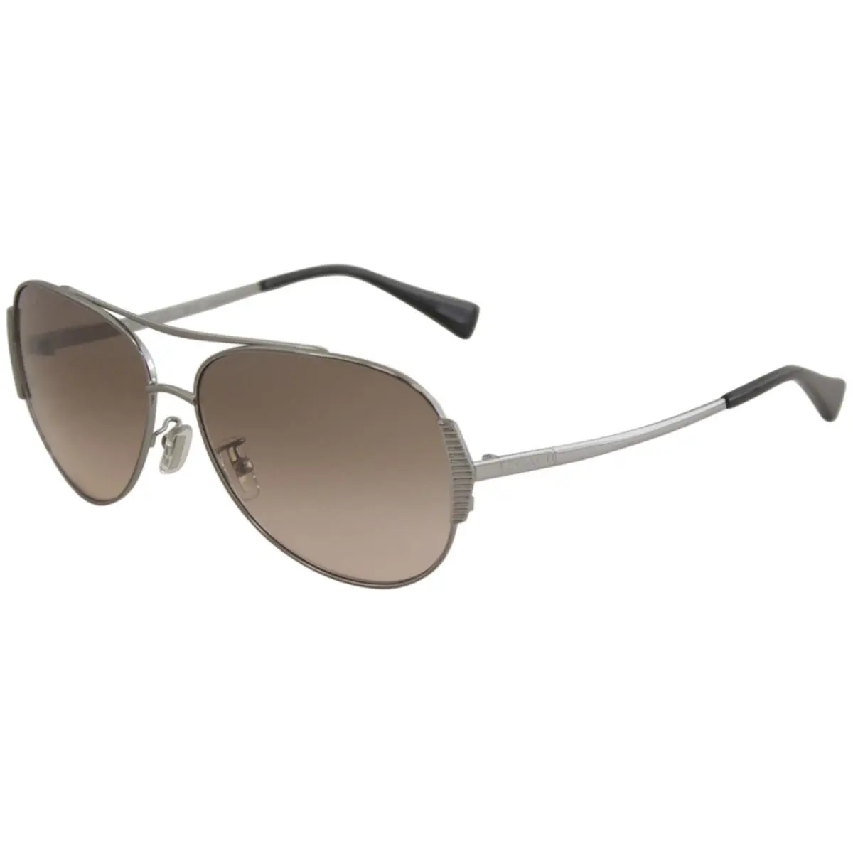 Coach Women`s HC7067 HC/7067 930111 Gunmetal/black Fashion Pilot Sunglasses 59mm