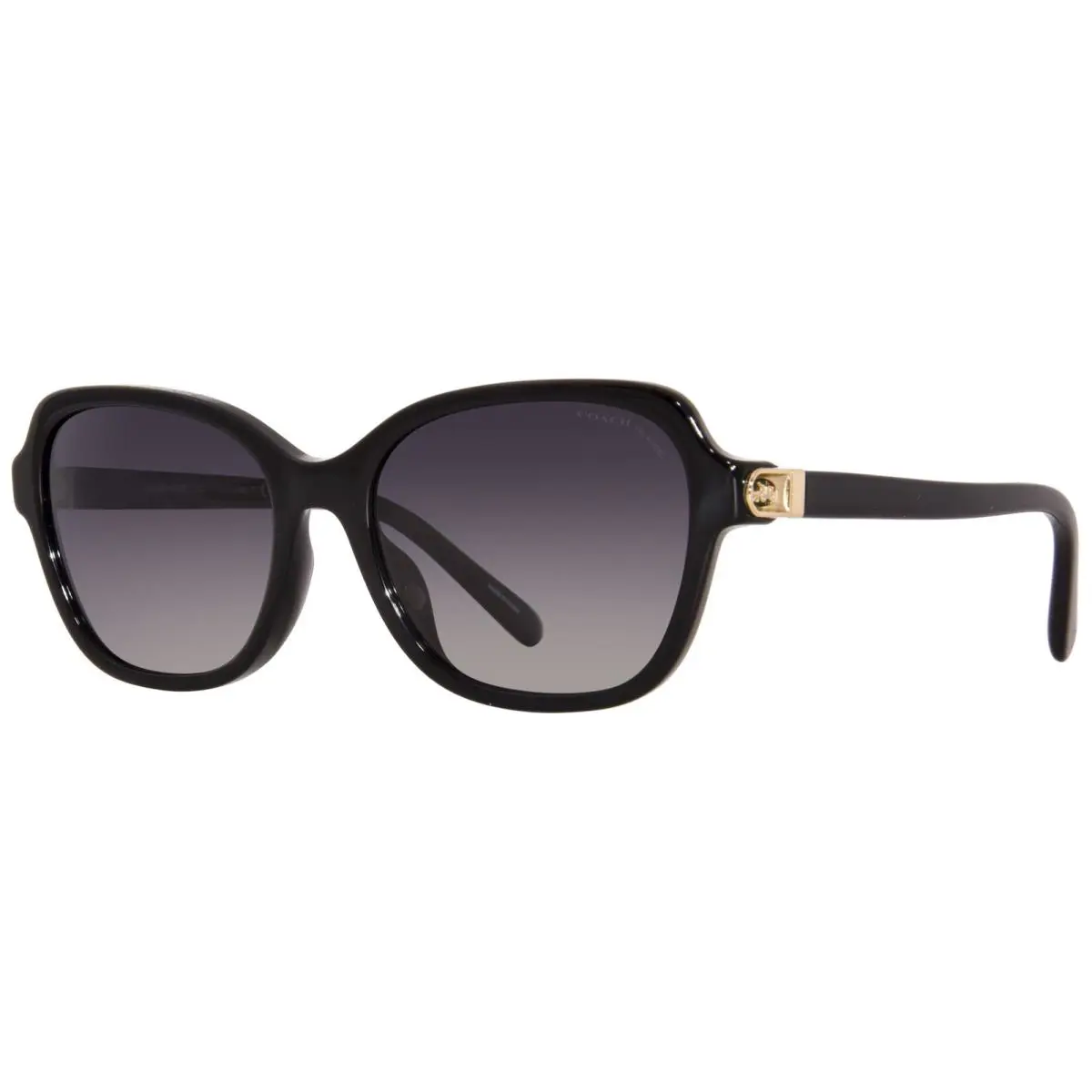 Coach CD481 HC8349U 5002T3 Sunglasses Women`s Black/polarized Grey Gradient 56mm