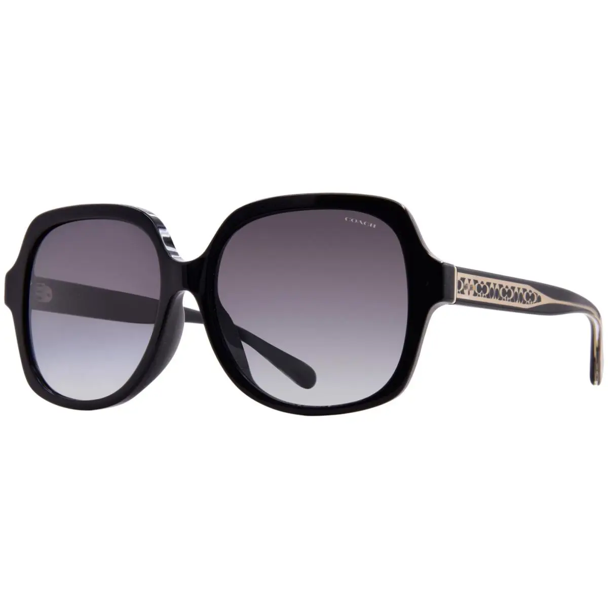 Coach CR614 HC8395F 50023C Women`s Sunglasses Black/grey Gradient 56mm/New