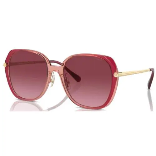 Coach CR636 HC8403D 58268H Sunglasses Women`s Burgundy/pink Gradient Lens 59mm
