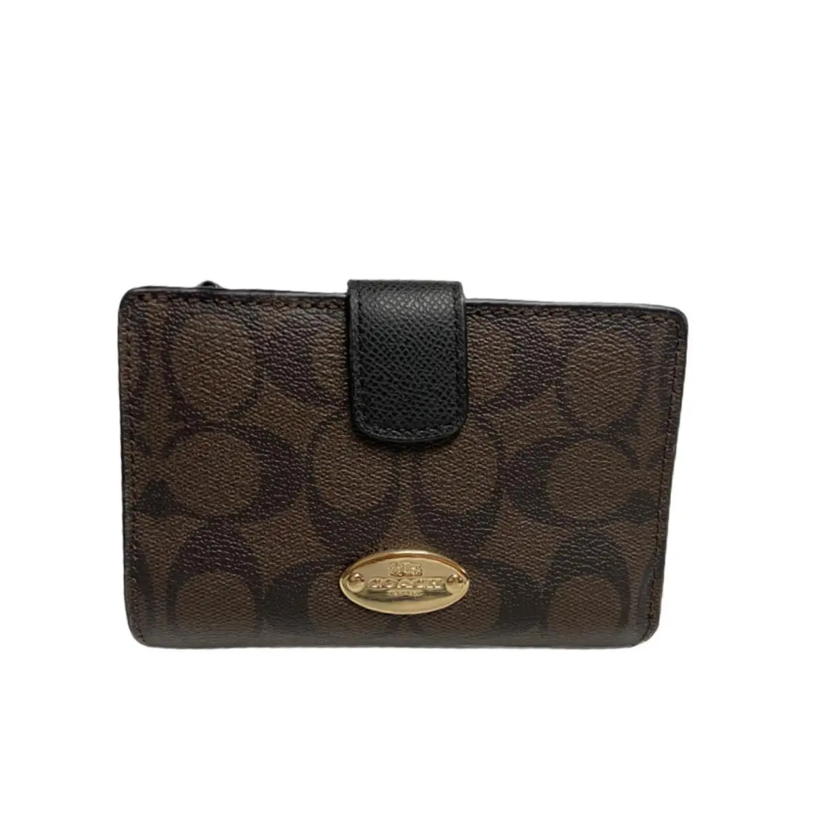 Coach F53562 Signature Medium Corner Zip Wallet
