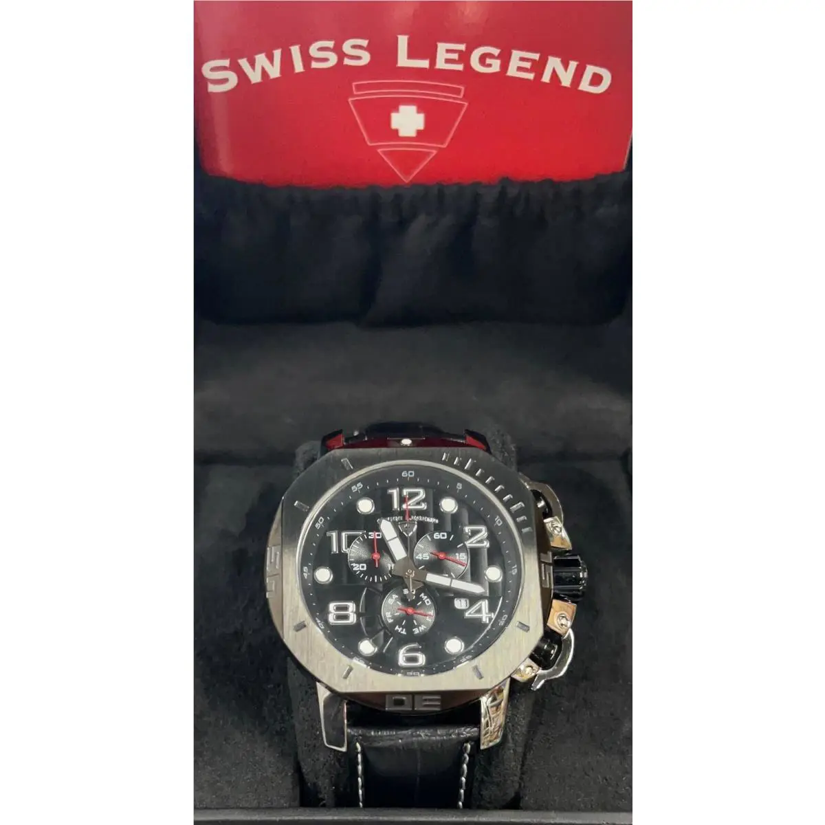 Swiss Legend Men`s 10537-01-BB Scubador Analog Display Swiss Quartz Black Watch