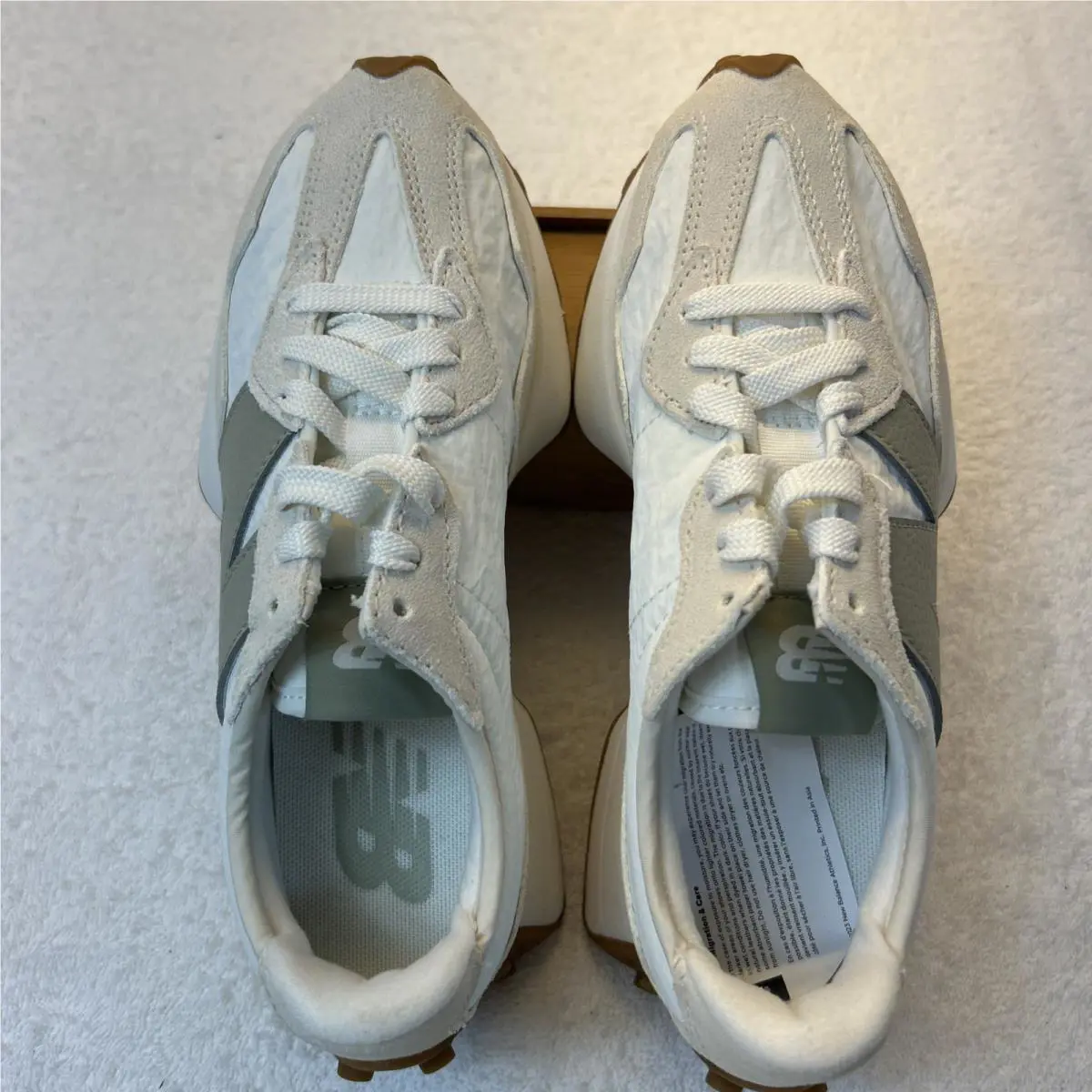 New Balance shoes - New Balance 327 - WS327FTB - White/Tan/Green 0