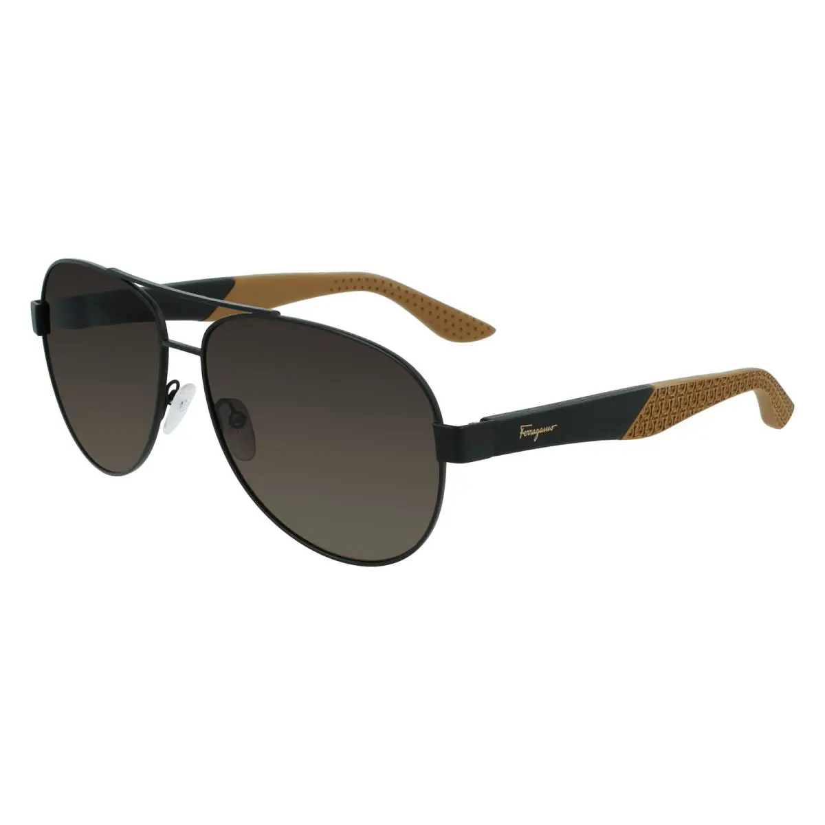 Salvatore Ferragamo SF275S 071 Dark Rutherium Aviator Sunglasses W/grey Lens - 071 Matte Dark Rutherium, Frame: Dark Rutherium, Lens: Gray