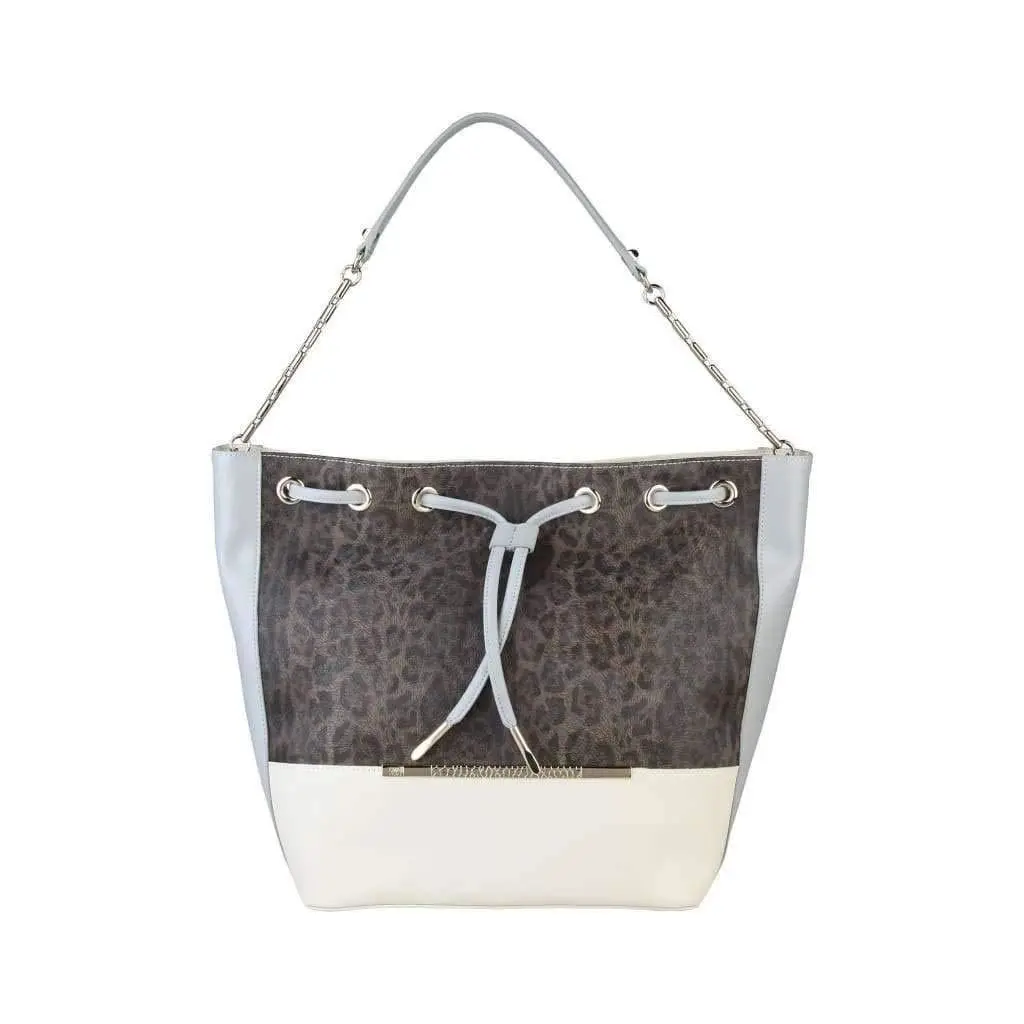 Class Candy Leopard Satchel Bag White by Roberto Cavalli