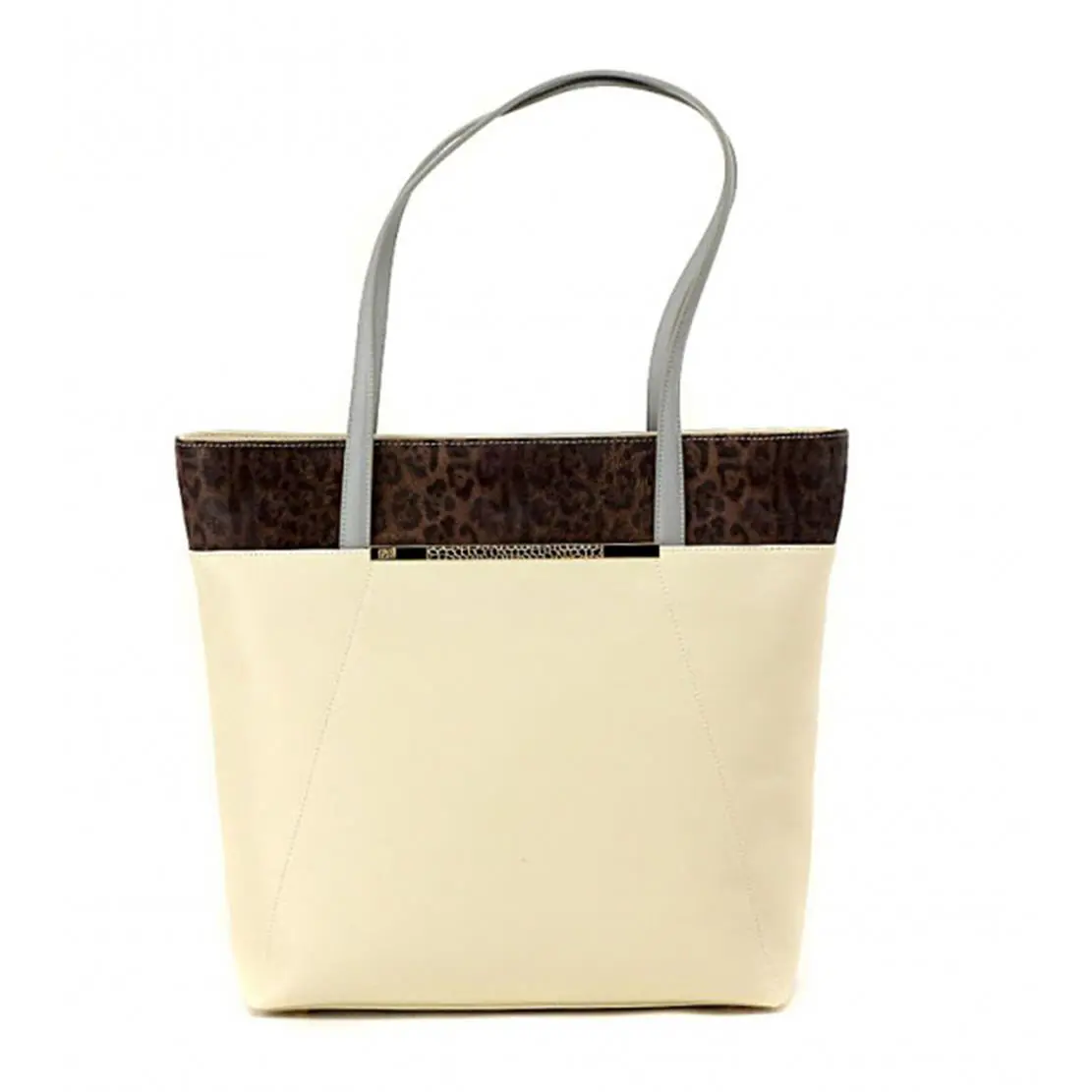 Roberto Cavalli Class Candy Leopard Tote Bag - Nude, Exterior: off-white