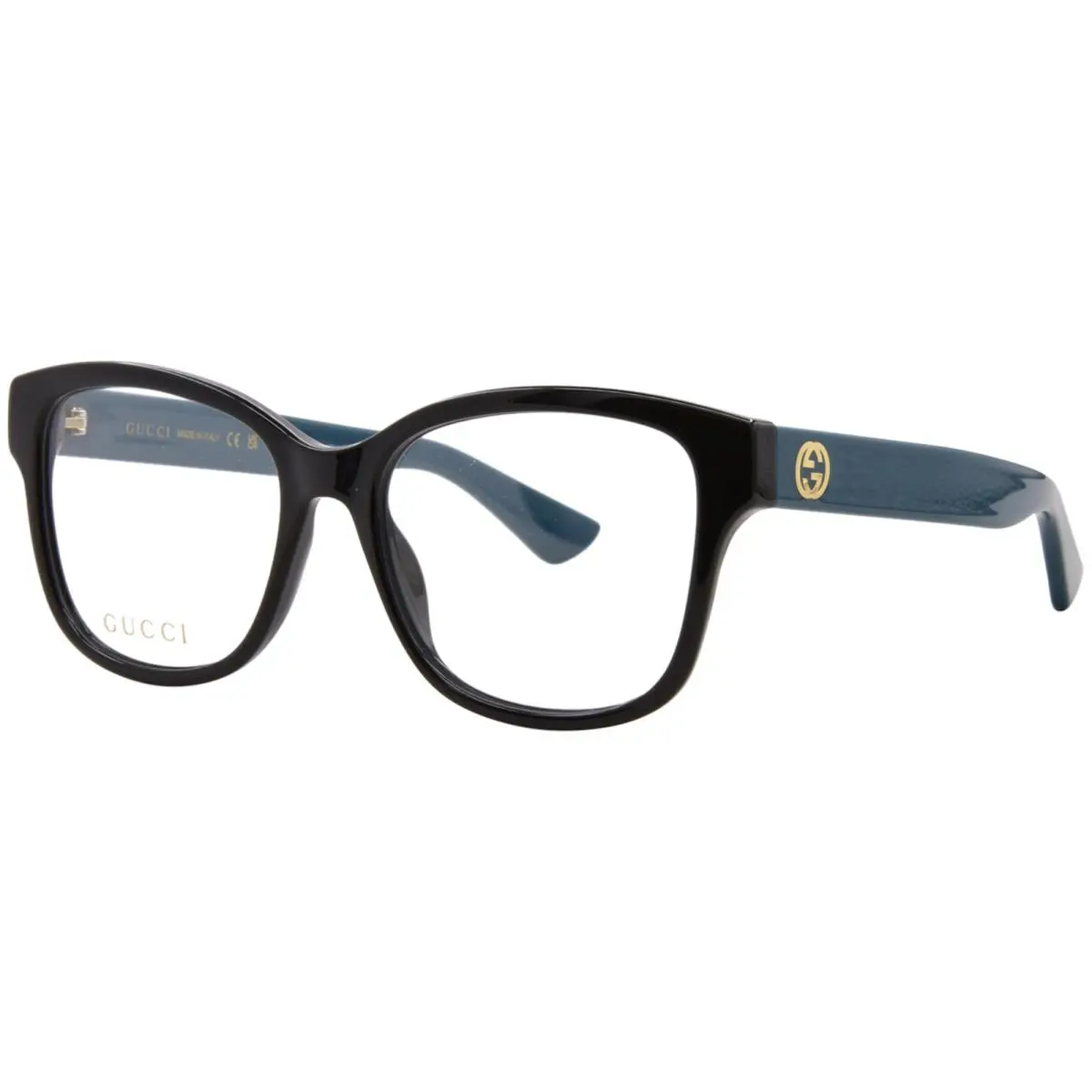 Gucci GG1340O 011 Eyeglasses Women`s Black/blue Full Rim Square Shape 54mm