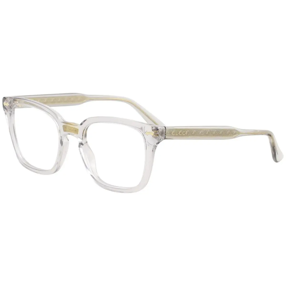 Gucci Men`s Eyeglasses Frame GG0184O 005 Grey Transparent Optical Frame 50mm