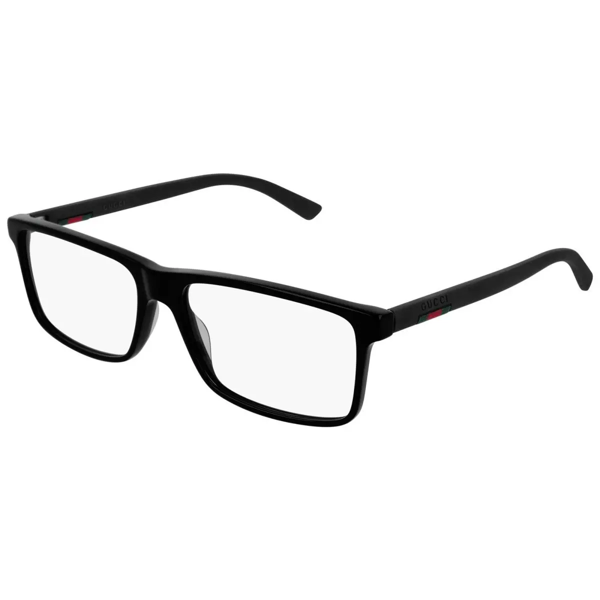 Gucci Classic Rectangle Eyelglasses w/ Rubber Temples - GG0424O-005-58 - Italy