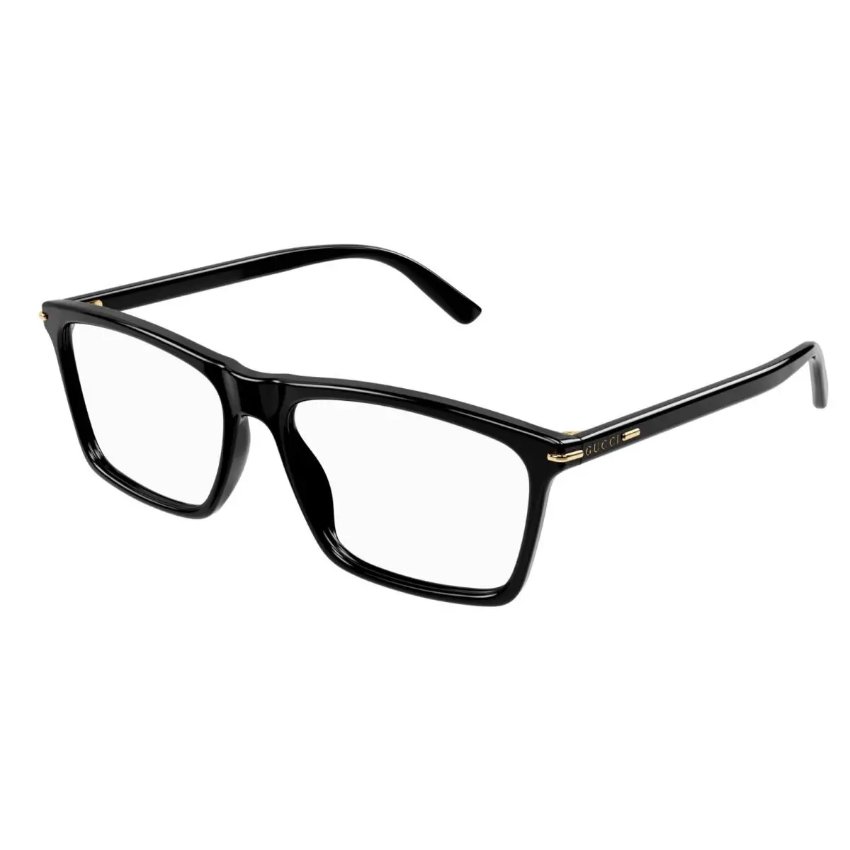 Gucci GG1445O 005 Black Blk Demo Lens 59 mm Rectangular Squared Men`s Eyeglasses