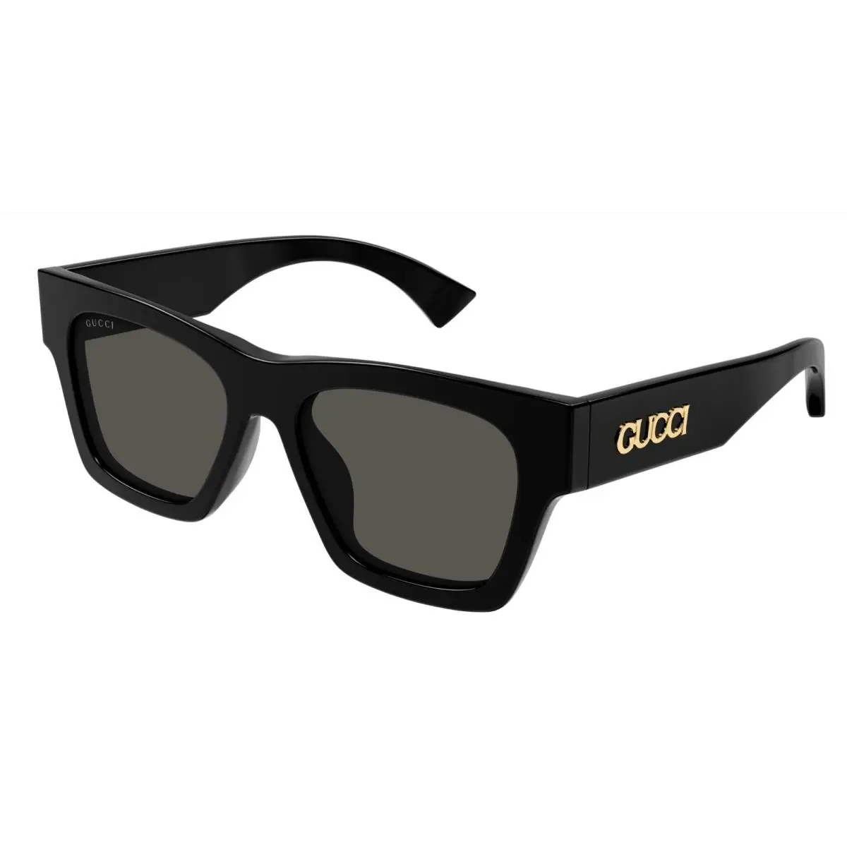 GG1835S 001 Black Black Grey 52 mm Rectangular Squared Women`s Sunglasses by Gucci