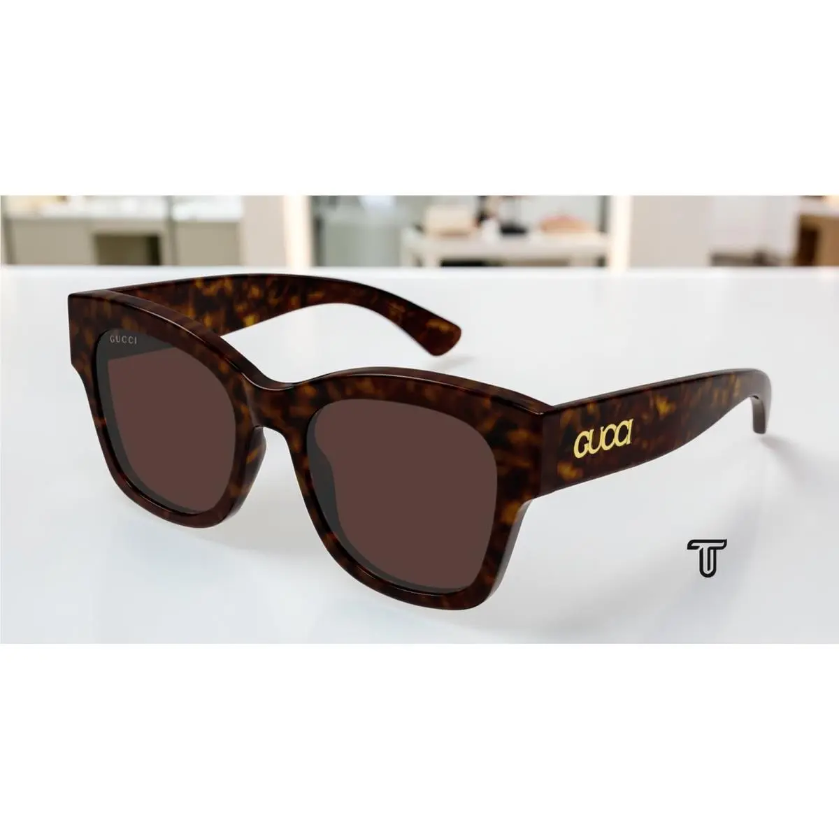 Gucci GG1789S 002 Havana Havana Brown Lens 53 mm Butterfly Women`s Sunglasses - Frame: Havana, Lens: Brown