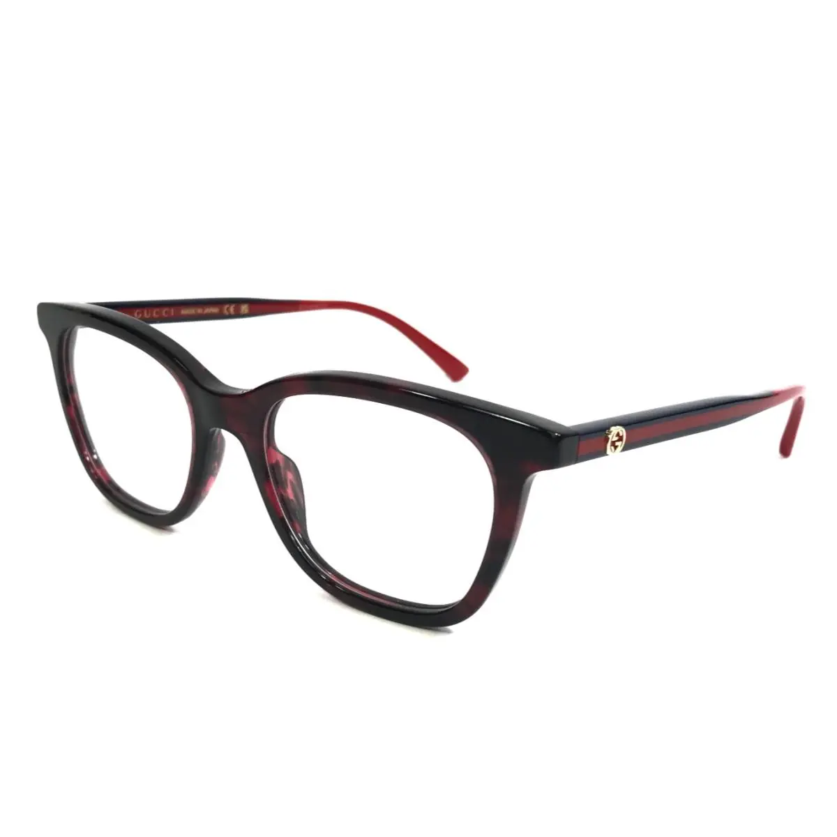 Eyeglasses Frames GG1864O 003 Black Blue Red Striped Full Rim 50-18-145 by Gucci