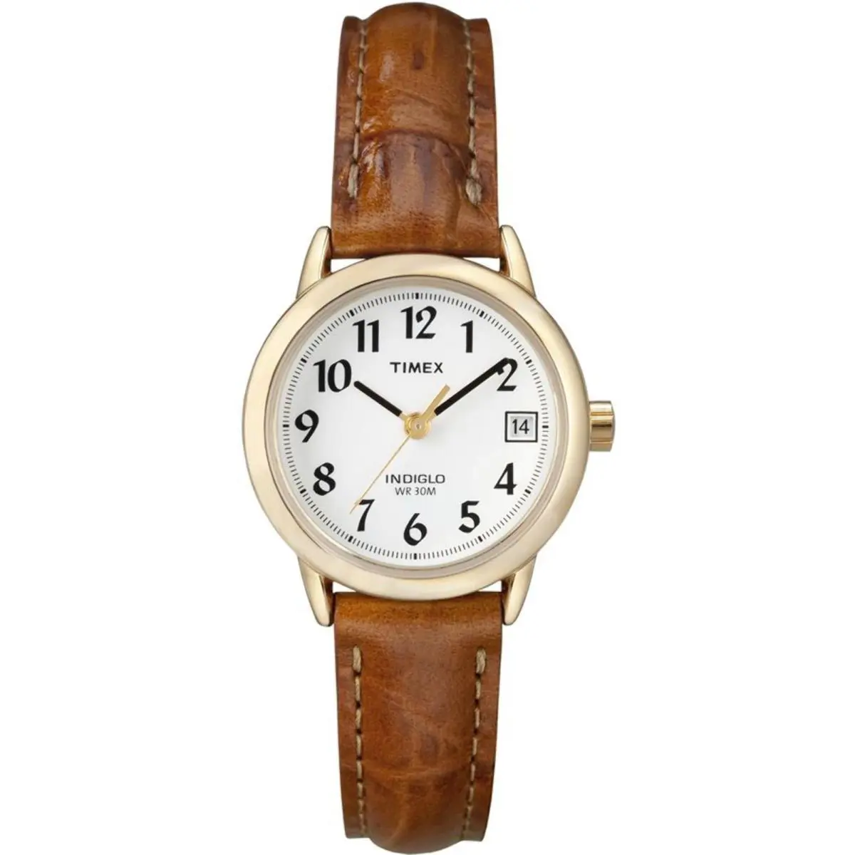 T2J761 Women`s Easy Reader Brown Leather Watch Indiglo Date by Timex