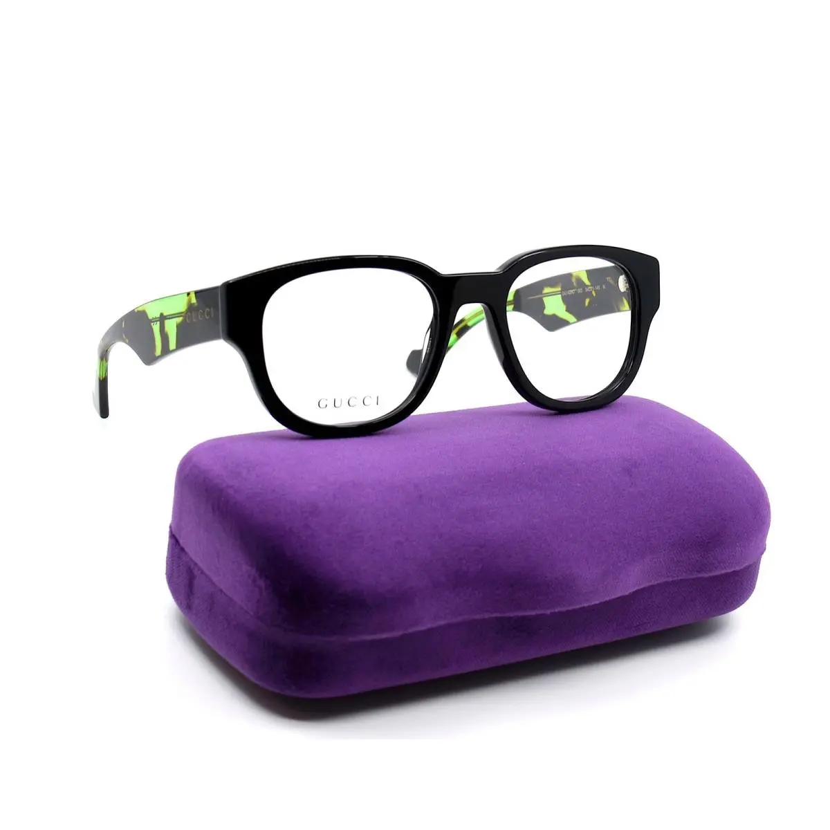 GG1429O 003 Black Green Havana Unisex Eyeglasses Frame by Gucci